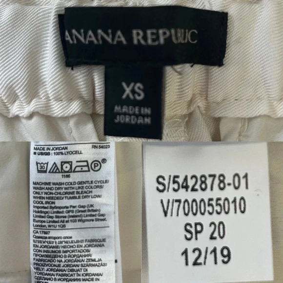 Banana Republic Paperbag Waist Tencel Joggers Relaxed Fit Pants Ivory Size XS - Picture 10 of 14